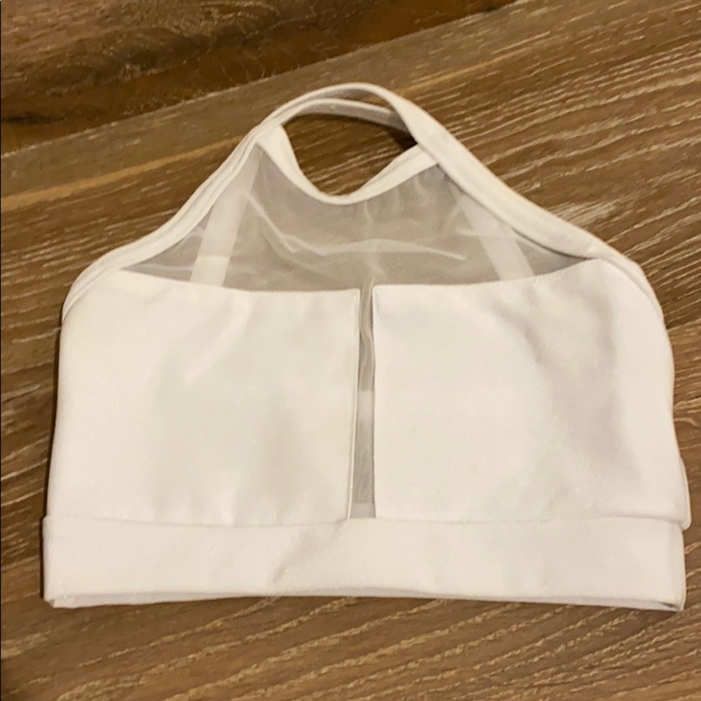 Details Dancewear white bra top, size Small